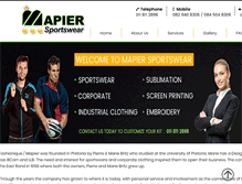 Tablet Screenshot of mapier.co.za